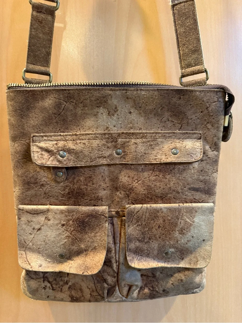 Rossi Firenze Unisex Italian Leather Crossbody Messenger Bag